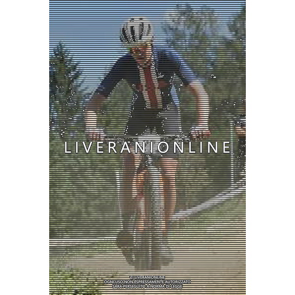 ¬© TVRG Carson Hampton (Stati Uniti) specialita\' Cross Country - gara maschile juniores UCI MTB World Championships 2021 Campionati del Mondo di Mountain Bike 25-29 agosto 2021 Val di Sole Daolasa di Commezzadura (TN) Centro sportivo BikeLand 26 agosto 2021 foto Roberto Garavaglia/ag. Aldo Liverani sas/ AGENZIA ALDO LIVERANI SAS