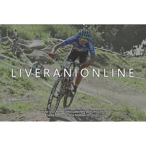 ¬© TVRG Camilo Andres Gomez (Colombia) specialita\' Cross Country - gara maschile juniores UCI MTB World Championships 2021 Campionati del Mondo di Mountain Bike 25-29 agosto 2021 Val di Sole Daolasa di Commezzadura (TN) Centro sportivo BikeLand 26 agosto 2021 foto Roberto Garavaglia/ag. Aldo Liverani sas/ AGENZIA ALDO LIVERANI SAS