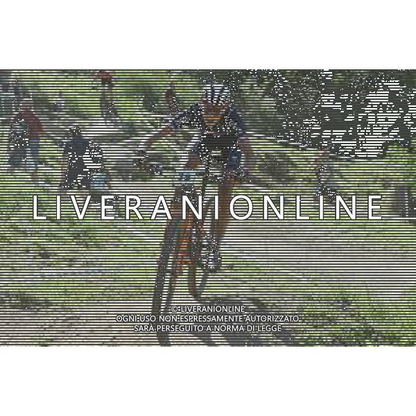 ¬© TVRG Paul Magnier (Francia) specialita\' Cross Country - gara maschile juniores UCI MTB World Championships 2021 Campionati del Mondo di Mountain Bike 25-29 agosto 2021 Val di Sole Daolasa di Commezzadura (TN) Centro sportivo BikeLand 26 agosto 2021 foto Roberto Garavaglia/ag. Aldo Liverani sas/ AGENZIA ALDO LIVERANI SAS