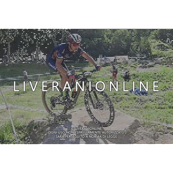 © TVRG Rares-Costantin Hogas (Romania) specialita\' Cross Country - gara maschile juniores UCI MTB World Championships 2021 Campionati del Mondo di Mountain Bike 25-29 agosto 2021 Val di Sole Daolasa di Commezzadura (TN) Centro sportivo BikeLand 26 agosto 2021 foto Roberto Garavaglia/ag. Aldo Liverani sas/ AGENZIA ALDO LIVERANI SAS
