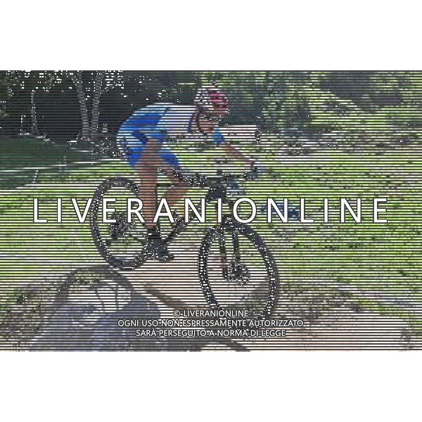 ¬© TVRG Luca Scarponi (San Marino) specialita\' Cross Country - gara maschile juniores UCI MTB World Championships 2021 Campionati del Mondo di Mountain Bike 25-29 agosto 2021 Val di Sole Daolasa di Commezzadura (TN) Centro sportivo BikeLand 26 agosto 2021 foto Roberto Garavaglia/ag. Aldo Liverani sas/ AGENZIA ALDO LIVERANI SAS