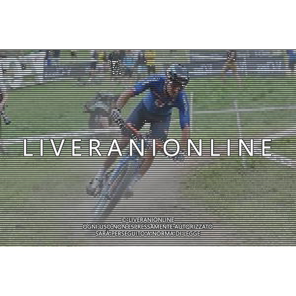 © TVRG Gioele Bertolini (Italia) specialita\' Cross Country Short Track - gara maschile elite UCI MTB World Championships 2021 Campionati del Mondo di Mountain Bike 25-29 agosto 2021 Val di Sole Daolasa di Commezzadura (TN) Centro sportivo BikeLand 26 agosto 2021 foto Roberto Garavaglia/ag. Aldo Liverani sas/ AGENZIA ALDO LIVERANI SAS