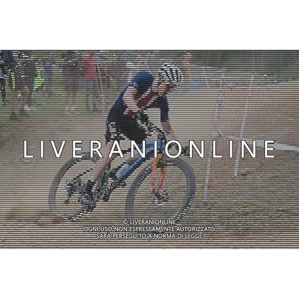 © TVRG Luke Vrouwenvelder (Stati Uniti) specialita\' Cross Country Short Track - gara maschile elite UCI MTB World Championships 2021 Campionati del Mondo di Mountain Bike 25-29 agosto 2021 Val di Sole Daolasa di Commezzadura (TN) Centro sportivo BikeLand 26 agosto 2021 foto Roberto Garavaglia/ag. Aldo Liverani sas/ AGENZIA ALDO LIVERANI SAS