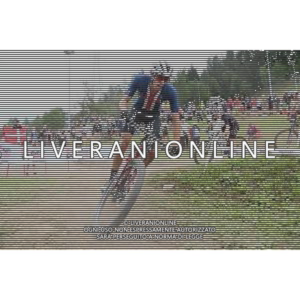 © TVRG Christopher Blevins (Stati Uniti) specialita\' Cross Country Short Track - gara maschile elite UCI MTB World Championships 2021 Campionati del Mondo di Mountain Bike 25-29 agosto 2021 Val di Sole Daolasa di Commezzadura (TN) Centro sportivo BikeLand 26 agosto 2021 foto Roberto Garavaglia/ag. Aldo Liverani sas/ AGENZIA ALDO LIVERANI SAS