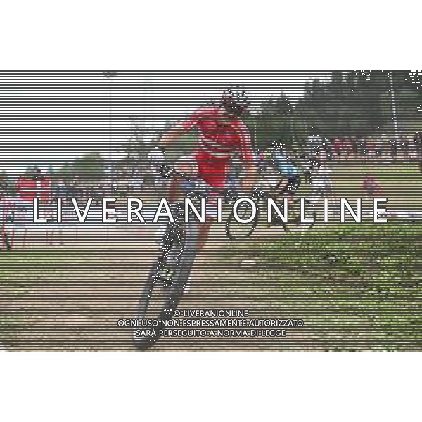 © TVRG Sebastian Fini Carstensen (Danimarca) specialita\' Cross Country Short Track - gara maschile elite UCI MTB World Championships 2021 Campionati del Mondo di Mountain Bike 25-29 agosto 2021 Val di Sole Daolasa di Commezzadura (TN) Centro sportivo BikeLand 26 agosto 2021 foto Roberto Garavaglia/ag. Aldo Liverani sas/ AGENZIA ALDO LIVERANI SAS