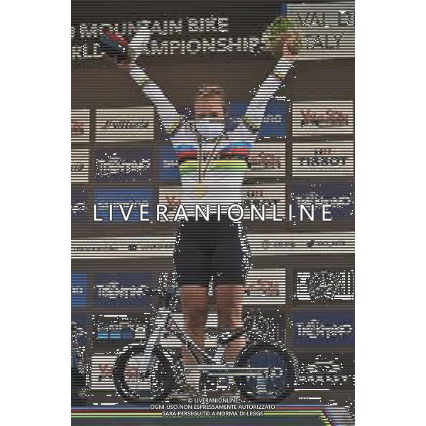 ¬© TVRG Nicole Goeldi (Svizzera) 1a classificata specialita\' E-MTB Cross Country - gara femminile elite UCI MTB World Championships 2021 Campionati del Mondo di Mountain Bike 25-29 agosto 2021 Val di Sole Daolasa di Commezzadura (TN) Centro sportivo BikeLand 27 agosto 2021 foto Roberto Garavaglia/ag. Aldo Liverani sas/ AGENZIA ALDO LIVERANI SAS
