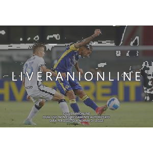 Hellas Verona - Inter Campionato di Calcio Serie A TIM 27/08/2021 nella foto: Barella Nicolo’(f.c.Internazionale)-Cancellieri Matteo(hellas verona)- ©Claudio Zamagni/Agenzia Aldo Liverani during Italian Serie A soccer match between HELLAS VERONA and ITER at Marc\'Antonio Bentegodi Stadium on August 27 2021 photo credit by Claudio Zamagni/Aldo Liverani Photo Agency/ AGENZIA ALDO LIVERANI SAS