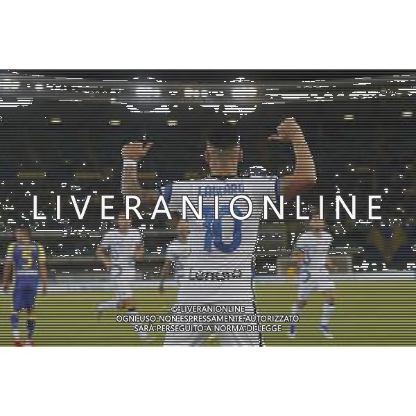 Hellas Verona - Inter Campionato di Calcio Serie A TIM 27/08/2021 nella foto: esultanza Martinez Lautaro (f.c.Internazionale)-dopo il goal ©Claudio Zamagni/Agenzia Aldo Liverani during Italian Serie A soccer match between HELLAS VERONA and ITER at Marc\'Antonio Bentegodi Stadium on August 27 2021 photo credit by Claudio Zamagni/Aldo Liverani Photo Agency