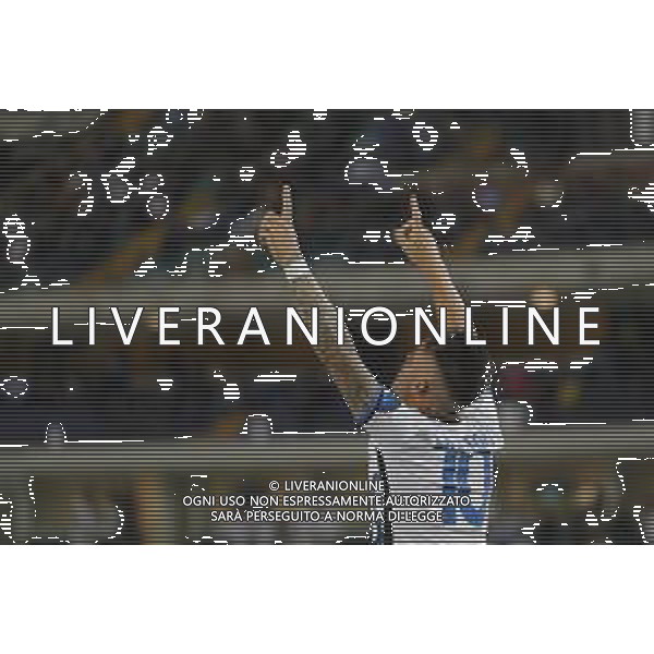Hellas Verona - Inter Campionato di Calcio Serie A TIM 27/08/2021 nella foto: esultanza Martinez Lautaro (f.c.Internazionale)-dopo il goal ©Claudio Zamagni/Agenzia Aldo Liverani during Italian Serie A soccer match between HELLAS VERONA and ITER at Marc\'Antonio Bentegodi Stadium on August 27 2021 photo credit by Claudio Zamagni/Aldo Liverani Photo Agency