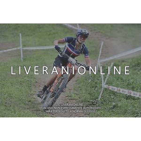 © TVRG Laura Charles (Francia) specialita\' E-MTB Cross Country - gara femminile elite UCI MTB World Championships 2021 Campionati del Mondo di Mountain Bike 25-29 agosto 2021 Val di Sole Daolasa di Commezzadura (TN) Centro sportivo BikeLand 27 agosto 2021 foto Roberto Garavaglia/ag. Aldo Liverani sas/ AGENZIA ALDO LIVERANI SAS