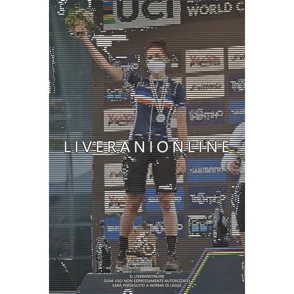 © TVRG Laura Charles (Francia) 2a classificata specialita\' E-MTB Cross Country - gara femminile elite UCI MTB World Championships 2021 Campionati del Mondo di Mountain Bike 25-29 agosto 2021 Val di Sole Daolasa di Commezzadura (TN) Centro sportivo BikeLand 27 agosto 2021 foto Roberto Garavaglia/ag. Aldo Liverani sas/ AGENZIA ALDO LIVERANI SAS