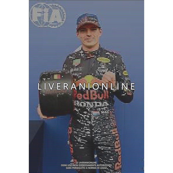 Max Verstappen (NLD) Red Bull Racing celebrates with the Pirelli Pole Position Award in qualifying parc ferme. 28.08.2021. Formula 1 World Championship, Rd 12, Belgian Grand Prix, Spa Francorchamps, Belgium, Qualifying Day. - www.xpbimages.com, EMail: requests@xpbimages.com © Copyright: FIA Pool Image for Editorial Use Only/ AGENZIA ALDO LIVERANI SAS - ITALY ONLY EDITORIAL USE ONLY