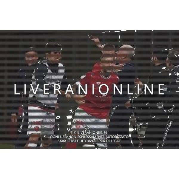 CerquigliniL/LMedia - AC Perugia vs Ascoli Calcio - Campionato di Calcio Serie BKT 2021/2022 28 agosto 2021 - Stadio Renato Curi, Perugia, Italia Nella foto: carretta mirko (n.7 perugia calcio) esulta 1-1 @CerquigliniL/LMedia AG ALDO LIVERANI SAS