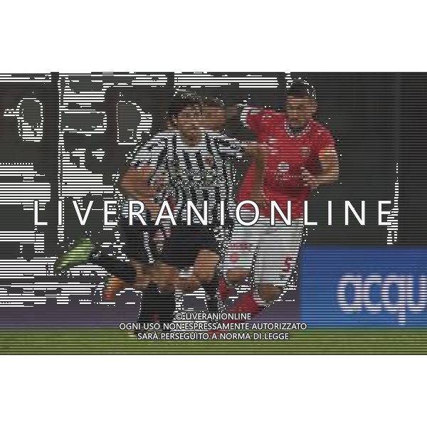 CerquigliniL/LMedia - AC Perugia vs Ascoli Calcio - Campionato di Calcio Serie BKT 2021/2022 28 agosto 2021 - Stadio Renato Curi, Perugia, Italia Nella foto: fabbrini diego (n.31 ascoli calcio) vs aleandro rosi (n.2 difensore perugia calcio) @CerquigliniL/LMedia