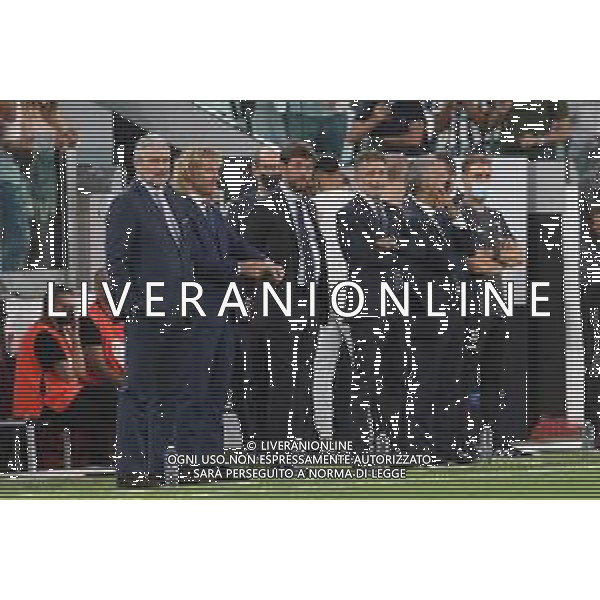 Torino 28.08.2021 Allianz Stadium Juventus vs Empoli Campionato Serie A 2021/2022 ©Manuela Viganti/Agenzia Aldo Liverani Nella foto: maurizio arrivabene, pavel nedved, andrea agnelli e federico cherubini ©VIGANTI / AGENZIA ALDO LIVERANI SAS