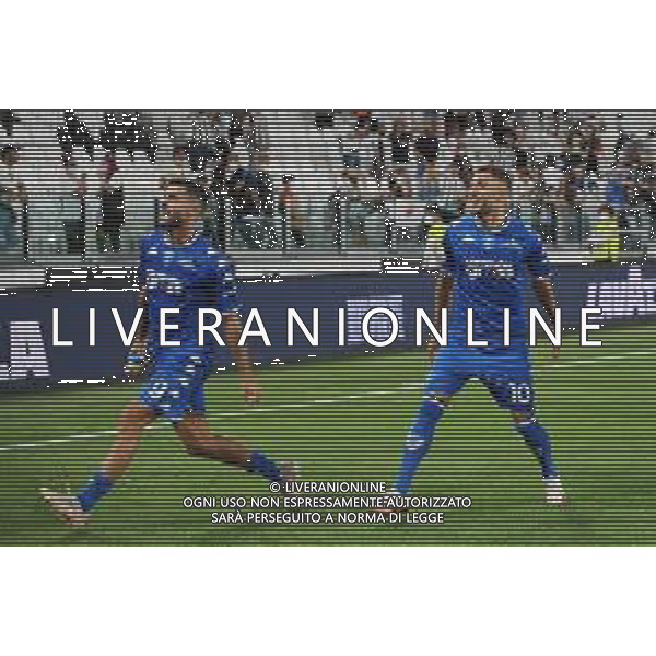 Torino 28.08.2021 Allianz Stadium Juventus vs Empoli Campionato Serie A 2021/2022 ©Manuela Viganti/Agenzia Aldo Liverani Nella foto: festa empoli a fine gara ©VIGANTI / AGENZIA ALDO LIVERANI SAS