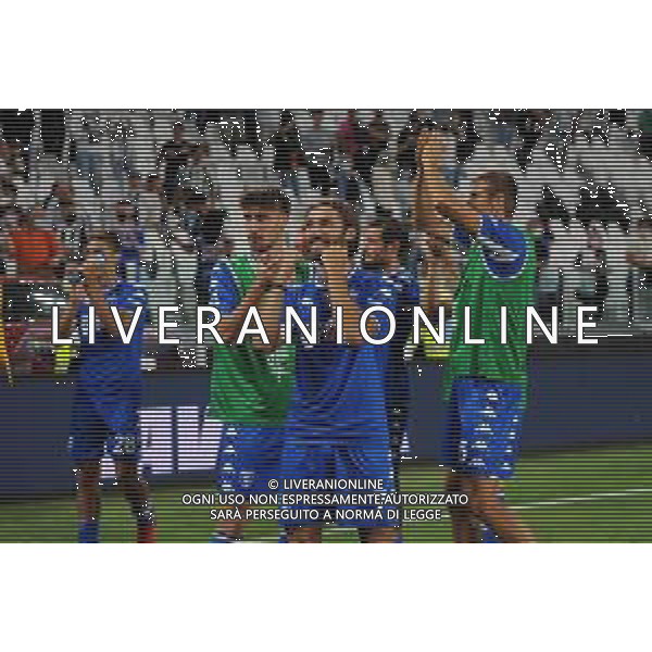 Torino 28.08.2021 Allianz Stadium Juventus vs Empoli Campionato Serie A 2021/2022 ©Manuela Viganti/Agenzia Aldo Liverani Nella foto: festa empoli a fine gara ©VIGANTI / AGENZIA ALDO LIVERANI SAS