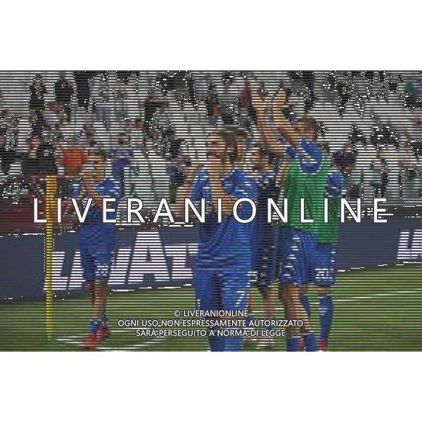 Torino 28.08.2021 Allianz Stadium Juventus vs Empoli Campionato Serie A 2021/2022 ©Manuela Viganti/Agenzia Aldo Liverani Nella foto: festa empoli a fine gara ©VIGANTI / AGENZIA ALDO LIVERANI SAS