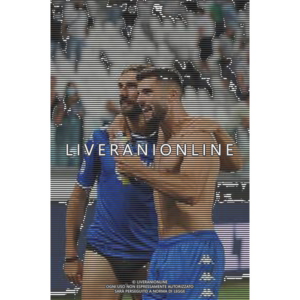 Torino 28.08.2021 Allianz Stadium Juventus vs Empoli Campionato Serie A 2021/2022 ©Manuela Viganti/Agenzia Aldo Liverani Nella foto: leonardo mancuso e patrick cutrone festeggiano a fine gara ©VIGANTI / AGENZIA ALDO LIVERANI SAS