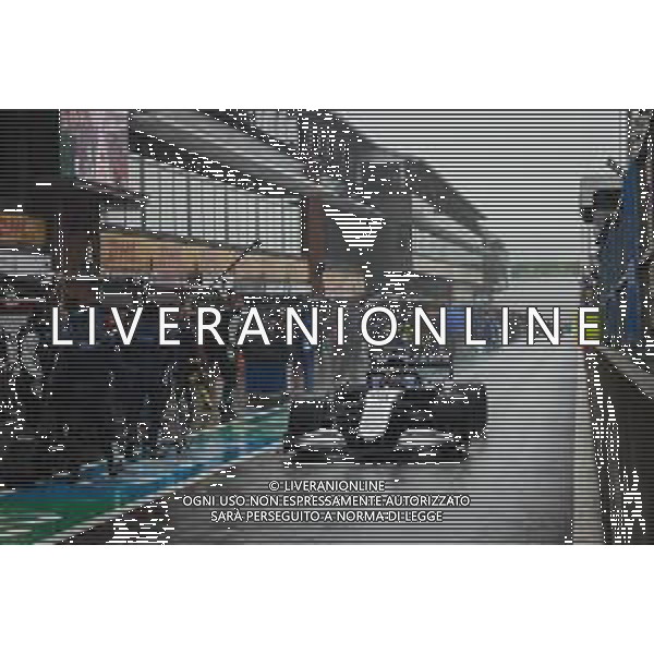 George Russell (GBR) Williams Racing FW43B in the pits as the race is suspended. 29.08.2021. Formula 1 World Championship, Rd 12, Belgian Grand Prix, Spa Francorchamps, Belgium, Race Day. - www.xpbimages.com, EMail: requests@xpbimages.com © Copyright: Bearne / XPB Images/ AGENZIA ALDO LIVERANI SAS - ITALY ONLY EDITORIAL USE ONLY