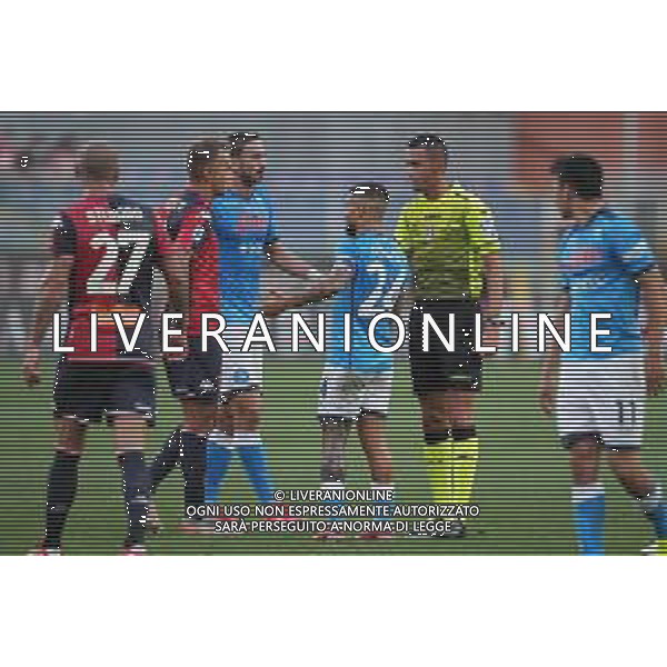 29-08-2021 GENOVA-CAMPIONATO DI CALCIO SERIE A GENOA-NAPOLI Nella foto: Domenico Criscito, Fabian Ruiz, Lorenzo Insigne, Di Bello Foto Mosca, Ag.Liverani