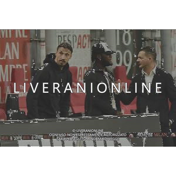 Zlatan Ibrahimovic e Franck Kessie a bordo campo prima della gara Milan vs Cagliari Campionato Serie A TIM - 2a giornata Milano 29-08-2021 Stadio Giuseppe Meazza - San Siro foto Roberto Garavaglia/ag. Aldo Liverani sas