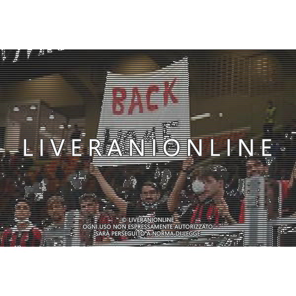 tifosi allo stadio Milan vs Cagliari Campionato Serie A TIM - 2a giornata Milano 29-08-2021 Stadio Giuseppe Meazza - San Siro foto Roberto Garavaglia/ag. Aldo Liverani sas