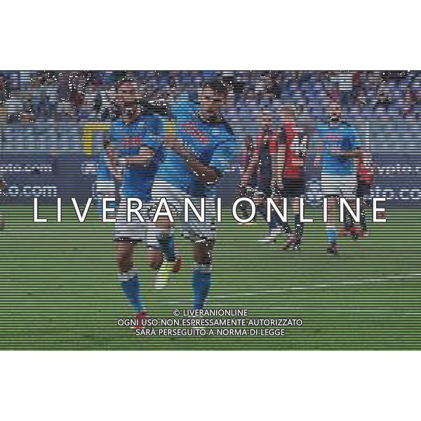 29-08-2021 GENOVA CAMPIONATO DI CALCIO SERIE A GENOA NAPOLI Nella foto: esultanza Andrea Petagna Foto Mosca, Ag.Liverani