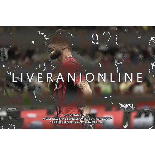Olivier Giroud (Milan) esulta dopo il gol del 3 a 1 Milan vs Cagliari Campionato Serie A TIM - 2a giornata Milano 29-08-2021 Stadio Giuseppe Meazza - San Siro foto Roberto Garavaglia/ag. Aldo Liverani sas