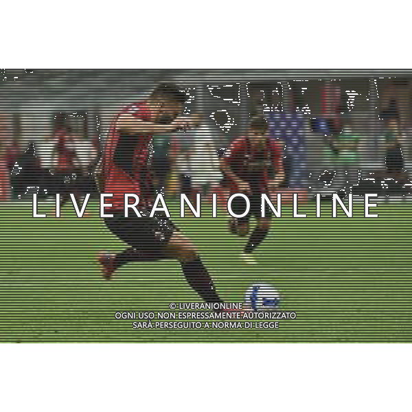 Olivier Giroud (Milan) segna il gol del 4 a 1 Milan vs Cagliari Campionato Serie A TIM - 2a giornata Milano 29-08-2021 Stadio Giuseppe Meazza - San Siro foto Roberto Garavaglia/ag. Aldo Liverani sas