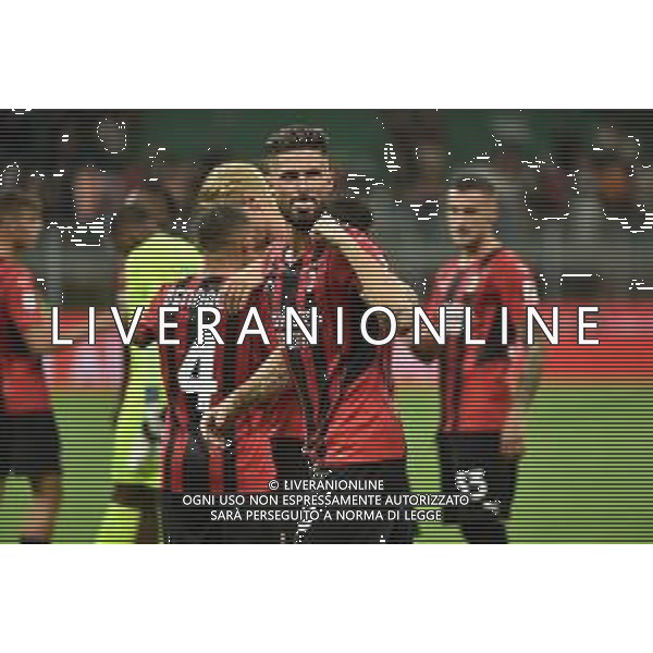 Olivier Giroud (Milan) esultanza finale Milan vs Cagliari Campionato Serie A TIM - 2a giornata Milano 29-08-2021 Stadio Giuseppe Meazza - San Siro foto Roberto Garavaglia/ag. Aldo Liverani sas