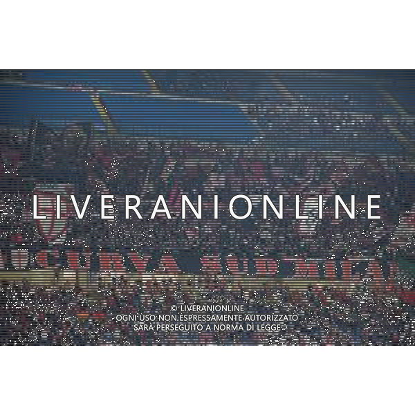 tifosi del Milan in curva sud Milan vs Cagliari Campionato Serie A TIM - 2a giornata Milano 29-08-2021 Stadio Giuseppe Meazza - San Siro foto Roberto Garavaglia/ag. Aldo Liverani sas
