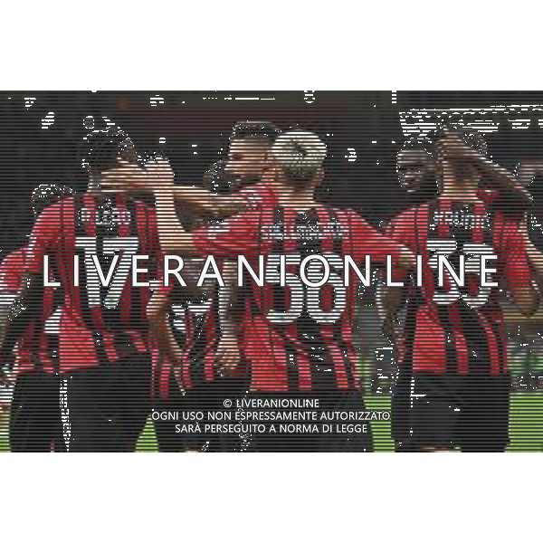 esultanza Milan dopo un gol Milan vs Cagliari Campionato Serie A TIM - 2a giornata Milano 29-08-2021 Stadio Giuseppe Meazza - San Siro foto Roberto Garavaglia/ag. Aldo Liverani sas