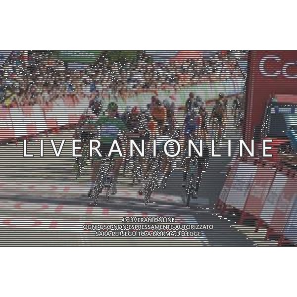 31-08-2021 Vuelta A Espana; Tappa 16 Laredo - Santa Cruz De Bezana; 2021, Deceuninck - Quick Step; 2021, Bora - Hansgrohe; 2021, Bikeexchange; Jakobsen, Fabio; Meeus, Jordi; Matthews, Michael; Santa Cruz De Bezana; ©SIROTTI/AGENZIA ALDO LIVERANI SAS