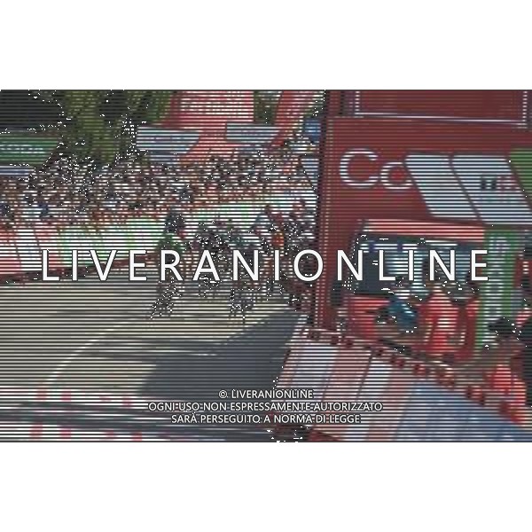 31-08-2021 Vuelta A Espana; Tappa 16 Laredo - Santa Cruz De Bezana; 2021, Deceuninck - Quick Step; 2021, Bora - Hansgrohe; Jakobsen, Fabio; Meeus, Jordi; Santa Cruz De Bezana; ©SIROTTI/AGENZIA ALDO LIVERANI SAS