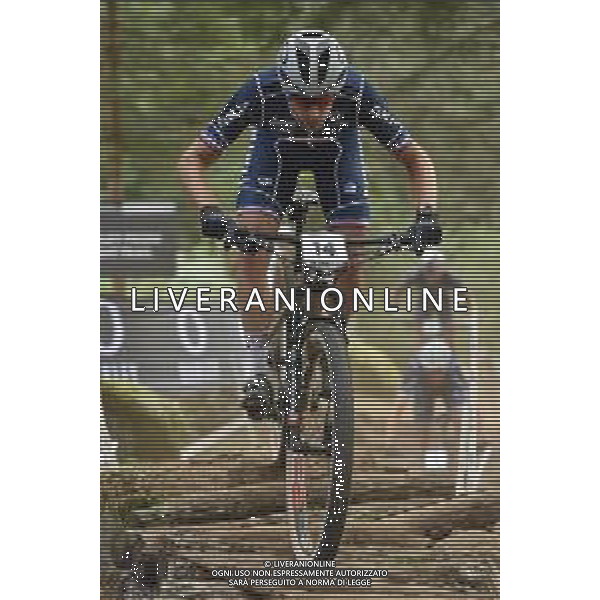 © TVRG Titouan Carod (Francia) specialita\' Cross Country - gara maschile elite UCI MTB World Championships 2021 Campionati del Mondo di Mountain Bike 25-29 agosto 2021 Val di Sole Daolasa di Commezzadura (TN) Centro sportivo BikeLand 28 agosto 2021 foto Roberto Garavaglia/ag. Aldo Liverani sas/AGENZIA ALDO LIVERANI SAS
