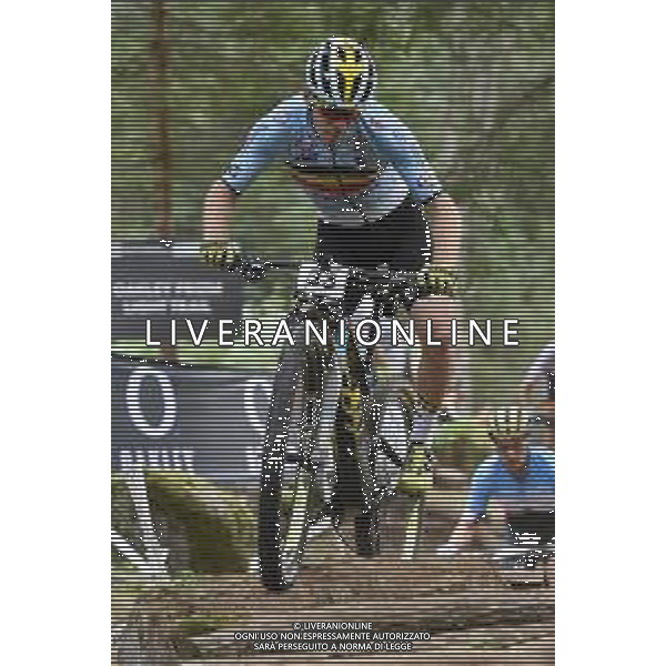 ¬© TVRG Jens Schuermans (Belgio) specialita\' Cross Country - gara maschile elite UCI MTB World Championships 2021 Campionati del Mondo di Mountain Bike 25-29 agosto 2021 Val di Sole Daolasa di Commezzadura (TN) Centro sportivo BikeLand 28 agosto 2021 foto Roberto Garavaglia/ag. Aldo Liverani sas/AGENZIA ALDO LIVERANI SAS