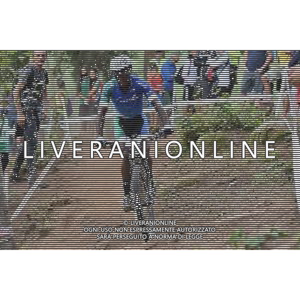 ¬© TVRG Tumelo Makae (Lesotho) specialita\' Cross Country - gara maschile elite UCI MTB World Championships 2021 Campionati del Mondo di Mountain Bike 25-29 agosto 2021 Val di Sole Daolasa di Commezzadura (TN) Centro sportivo BikeLand 28 agosto 2021 foto Roberto Garavaglia/ag. Aldo Liverani sas/AGENZIA ALDO LIVERANI SAS