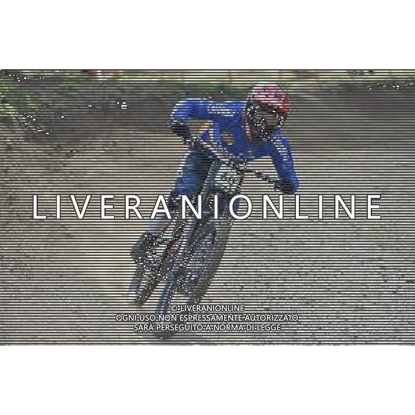 © TVRG Sebastian Holguin Villa (Colombia) specialita\' Downhill - gara maschile junior UCI MTB World Championships 2021 Campionati del Mondo di Mountain Bike 25-29 agosto 2021 Val di Sole Daolasa di Commezzadura (TN) Centro sportivo BikeLand 29 agosto 2021 foto Roberto Garavaglia/ag. Aldo Liverani sas/AGENZIA ALDO LIVERANI SAS