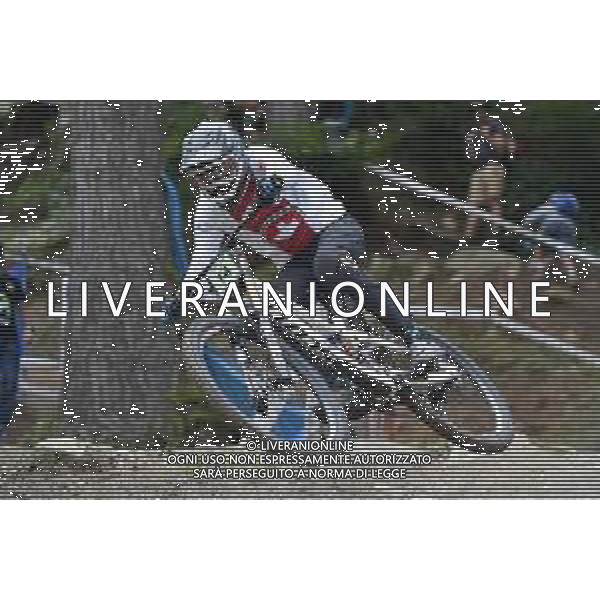 ¬© TVRG Nicolas Baechler (Svizzera) specialita\' Downhill - gara maschile junior UCI MTB World Championships 2021 Campionati del Mondo di Mountain Bike 25-29 agosto 2021 Val di Sole Daolasa di Commezzadura (TN) Centro sportivo BikeLand 29 agosto 2021 foto Roberto Garavaglia/ag. Aldo Liverani sas/AGENZIA ALDO LIVERANI SAS