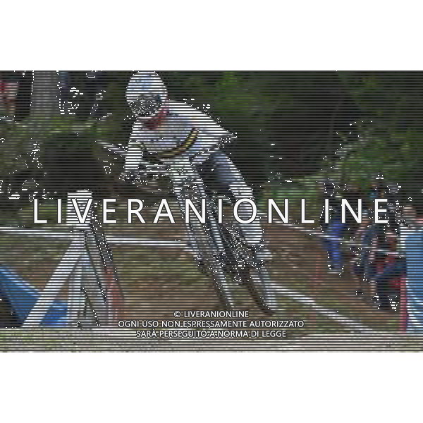 ¬© TVRG Remy Meier-Smith (Australia) specialita\' Downhill - gara maschile junior UCI MTB World Championships 2021 Campionati del Mondo di Mountain Bike 25-29 agosto 2021 Val di Sole Daolasa di Commezzadura (TN) Centro sportivo BikeLand 29 agosto 2021 foto Roberto Garavaglia/ag. Aldo Liverani sas/AGENZIA ALDO LIVERANI SAS