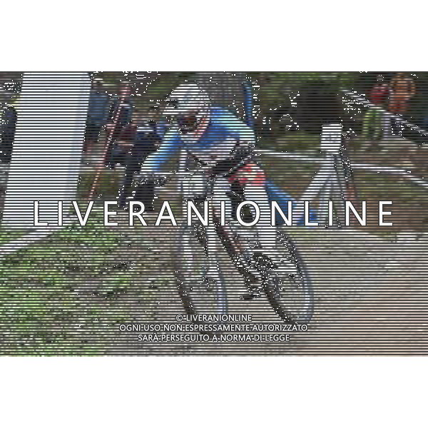 ¬© TVRG Jackson Goldstone (Canada) specialita\' Downhill - gara maschile junior UCI MTB World Championships 2021 Campionati del Mondo di Mountain Bike 25-29 agosto 2021 Val di Sole Daolasa di Commezzadura (TN) Centro sportivo BikeLand 29 agosto 2021 foto Roberto Garavaglia/ag. Aldo Liverani sas/AGENZIA ALDO LIVERANI SAS