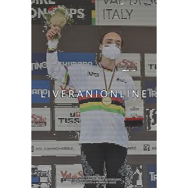 © TVRG Izabela Yankova (Bulgaria) 1a classificata specialita\' Downhill - gara femminile junior UCI MTB World Championships 2021 Campionati del Mondo di Mountain Bike 25-29 agosto 2021 Val di Sole Daolasa di Commezzadura (TN) Centro sportivo BikeLand 29 agosto 2021 foto Roberto Garavaglia/ag. Aldo Liverani sas/AGENZIA ALDO LIVERANI SAS