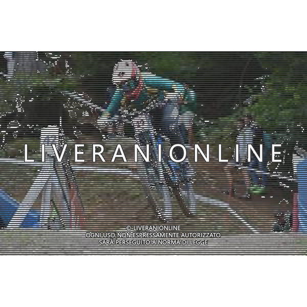 ¬© TVRG Sabine Thies (Sud Africa) specialita\' Downhill - gara femminile elite UCI MTB World Championships 2021 Campionati del Mondo di Mountain Bike 25-29 agosto 2021 Val di Sole Daolasa di Commezzadura (TN) Centro sportivo BikeLand 29 agosto 2021 foto Roberto Garavaglia/ag. Aldo Liverani sas/AGENZIA ALDO LIVERANI SAS
