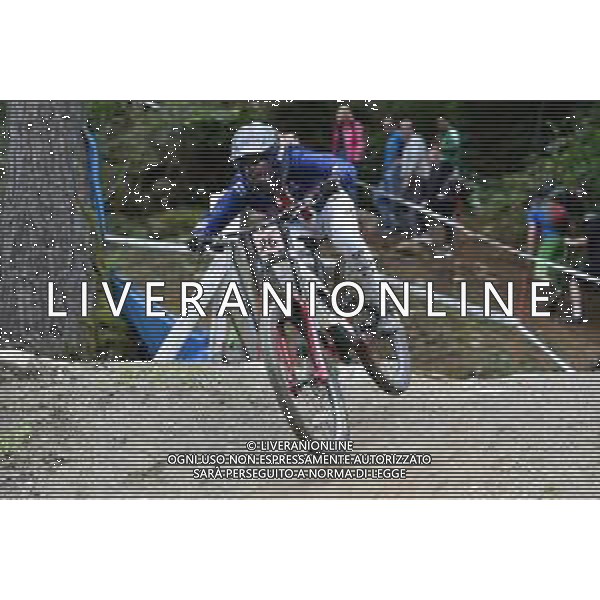 ¬© TVRG Anna Newkirk (Stati Uniti) specialita\' Downhill - gara femminile elite UCI MTB World Championships 2021 Campionati del Mondo di Mountain Bike 25-29 agosto 2021 Val di Sole Daolasa di Commezzadura (TN) Centro sportivo BikeLand 29 agosto 2021 foto Roberto Garavaglia/ag. Aldo Liverani sas/AGENZIA ALDO LIVERANI SAS