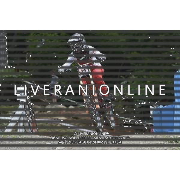 © TVRG Emilie Siegenthaler (Svizzera) specialita\' Downhill - gara femminile elite UCI MTB World Championships 2021 Campionati del Mondo di Mountain Bike 25-29 agosto 2021 Val di Sole Daolasa di Commezzadura (TN) Centro sportivo BikeLand 29 agosto 2021 foto Roberto Garavaglia/ag. Aldo Liverani sas/AGENZIA ALDO LIVERANI SAS