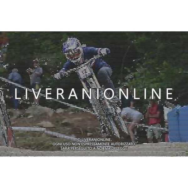¬© TVRG Mathilde Bernard (Francia) specialita\' Downhill - gara femminile elite UCI MTB World Championships 2021 Campionati del Mondo di Mountain Bike 25-29 agosto 2021 Val di Sole Daolasa di Commezzadura (TN) Centro sportivo BikeLand 29 agosto 2021 foto Roberto Garavaglia/ag. Aldo Liverani sas/AGENZIA ALDO LIVERANI SAS