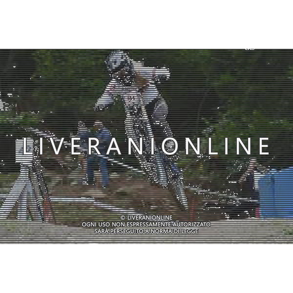© TVRG Mikayla Parton (Gran Bretagna) specialita\' Downhill - gara femminile elite UCI MTB World Championships 2021 Campionati del Mondo di Mountain Bike 25-29 agosto 2021 Val di Sole Daolasa di Commezzadura (TN) Centro sportivo BikeLand 29 agosto 2021 foto Roberto Garavaglia/ag. Aldo Liverani sas/AGENZIA ALDO LIVERANI SAS