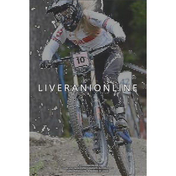 ¬© TVRG Mikayla Parton (Gran Bretagna) specialita\' Downhill - gara femminile elite UCI MTB World Championships 2021 Campionati del Mondo di Mountain Bike 25-29 agosto 2021 Val di Sole Daolasa di Commezzadura (TN) Centro sportivo BikeLand 29 agosto 2021 foto Roberto Garavaglia/ag. Aldo Liverani sas/AGENZIA ALDO LIVERANI SAS