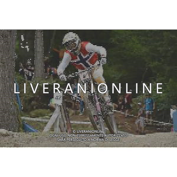© TVRG Mille Johnset (Norvegia) specialita\' Downhill - gara femminile elite UCI MTB World Championships 2021 Campionati del Mondo di Mountain Bike 25-29 agosto 2021 Val di Sole Daolasa di Commezzadura (TN) Centro sportivo BikeLand 29 agosto 2021 foto Roberto Garavaglia/ag. Aldo Liverani sas/AGENZIA ALDO LIVERANI SAS
